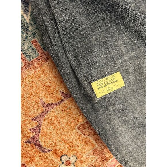 Jachs ladies medium chambray‎ denim button up top classic western preppy spring - Picture 10 of 10